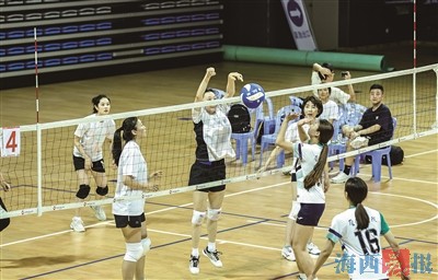 她发现单位, 区的气排球